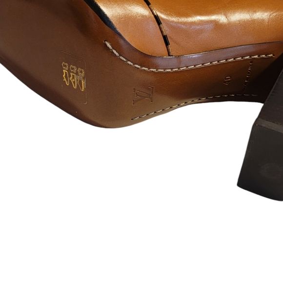 LOUIS VUITTON Caramel Veau Nagoya Shoes SZ 40 - US size 10 - Picture 5 of 7
